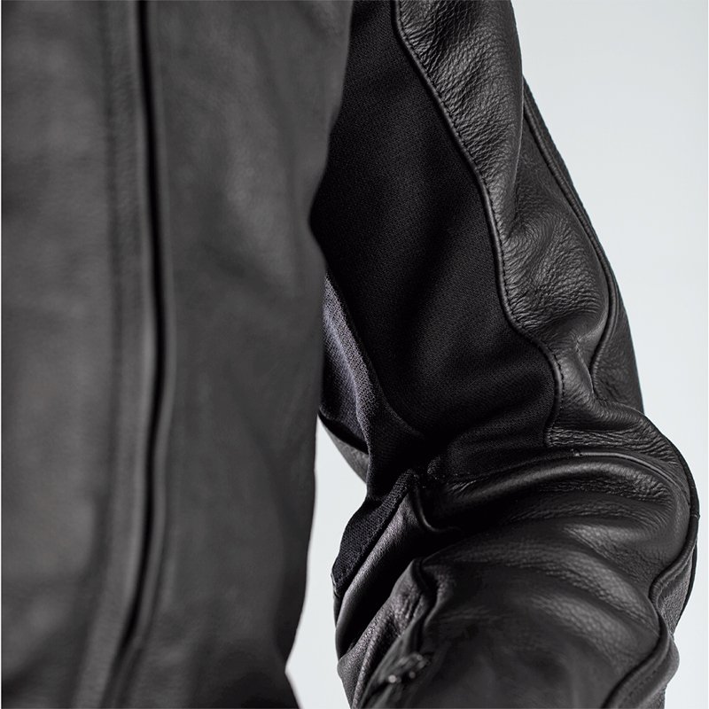 RST FUSION LEATHER JACKET STRETCH PANELS